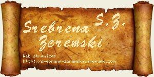 Srebrena Zeremski vizit kartica